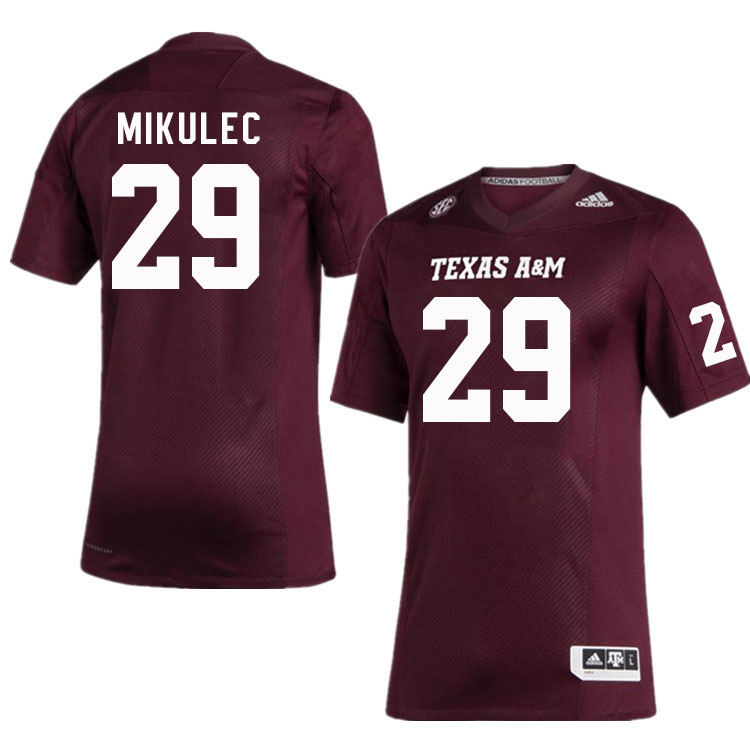 Men #29 Joseph Mikulec Texas A&M Aggies College Football Jerseys Stitched Sale-Maroon